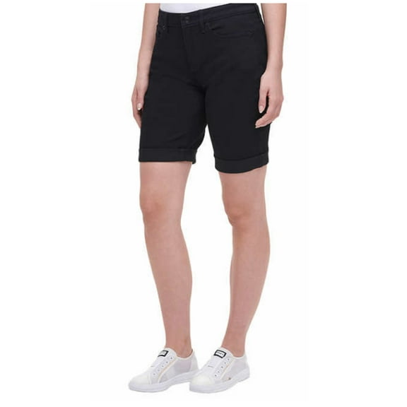 Dkny  Jeans Women's Comfort  Stretch Pull-On Bermuda Short (Black, S)