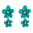 thumbnail image 1 of Boucles d'Oreilles de Style Bohème 3d Fleur Pétales Boucles d'Oreilles en Alliage Inoxydable Léger Décoration d'Oreilles pour la Fête Boucles d'Oreilles de Fleurs de Bal, 1 of 8