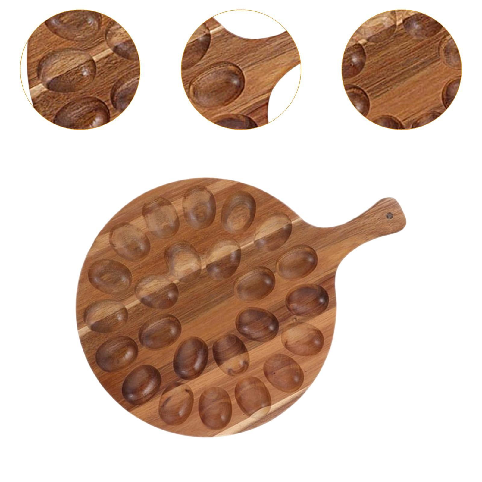 Fiocias Deviled Egg Platter Charcuterie Board Deviled Egg Tray Container with Handle for