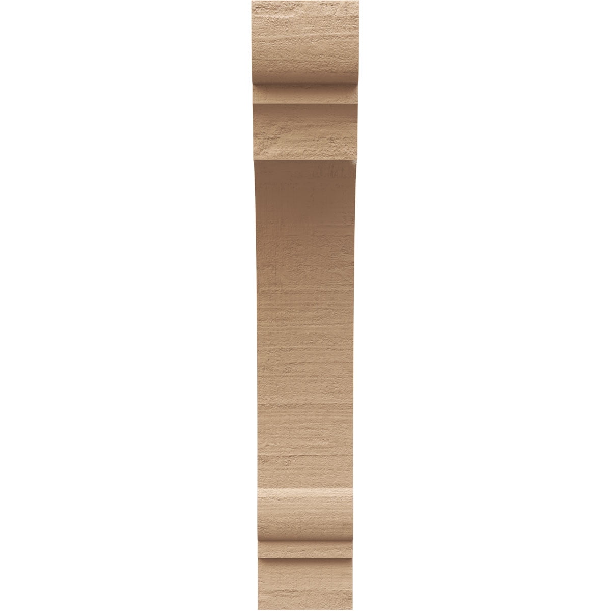 3"W x 6"D x 18"H Thin Hughes Rough Cedar Woodgrain TimberThane Corbel, Primed Tan