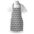 thumbnail image 4 of Vintage Apron, Monochrome Nostalgia with Apple Blossoms and Irregular Dots, Unisex Kitchen Bib with Adjustable Neck for Cooking Gardening, Adult Size, Charcoal Grey White, by Ambesonne, 4 of 4