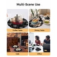 thumbnail image 2 of 13 Inch Round Placemats Set of 6, Black Dandelion Non Slip Heat Insulation PP Table Mats, Spring Modern Minimalist Country Flower Washable Place Mats for Kitchen Dining Party Table Decor, 2 of 7