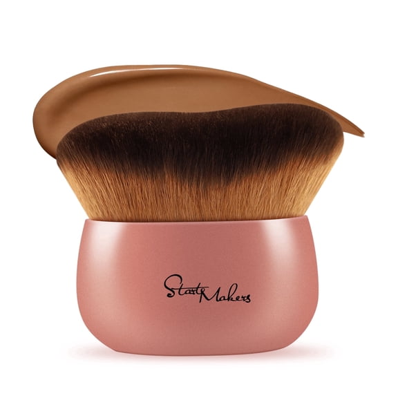 Tanning Brush Makeup Brushes Kabuki Self-tanning Brush for Liquid, Cream and Powder Face Makeup for Body & Leg Makeup (Red)