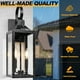 thumbnail image 4 of Farol de pared para exteriores Yolsunes, 19 pulgadas, negro, del anochecer al amanecer, 4 of 8