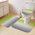 thumbnail image 2 of Green Gray Ombre Bath Mat 3 Piece Bathroom Rug Set, Modern Gradient Abstract Art Non Slip Bath Rug Contour Mat and Toilet Lid Cover, Absorbent Shower Mats Soft Bath Rugs and Mats Sets, 2 of 8