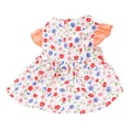 thumbnail image 1 of Cute Flower Print Pet Dress - Flutter Sleeve with Leash Ring - Anti-Shedding - Breathable Soft Dress, 1 of 8