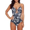 thumbnail image 3 of Maillot de Bain à Manches Courtes à Manches Courtes et à Imprimé Floral pour Femmes, 3 of 6