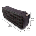 thumbnail image 3 of Lsque Red Poker Printed Big Capacity PU Leather Pencil Case Large Pencil Pouch Stationery Pen Bag Pencil Holder for Teen, 3 of 6