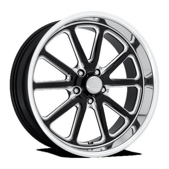 US Mag 1PC Aluminum Rim U117 RAMBLER 17X7in Gloss Black Milled Finish, U11717706140