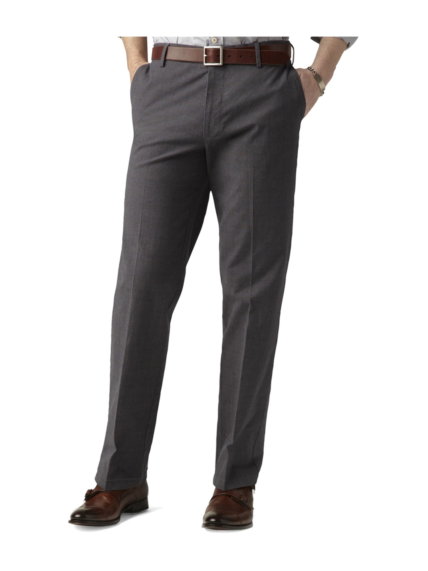 Stretch D3 Casual Chino Pants, Grey 