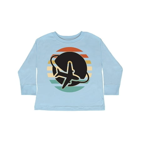 

Inktastic Airplane Trip Vintage Travel Gift Toddler Boy or Toddler Girl Long Sleeve T-Shirt