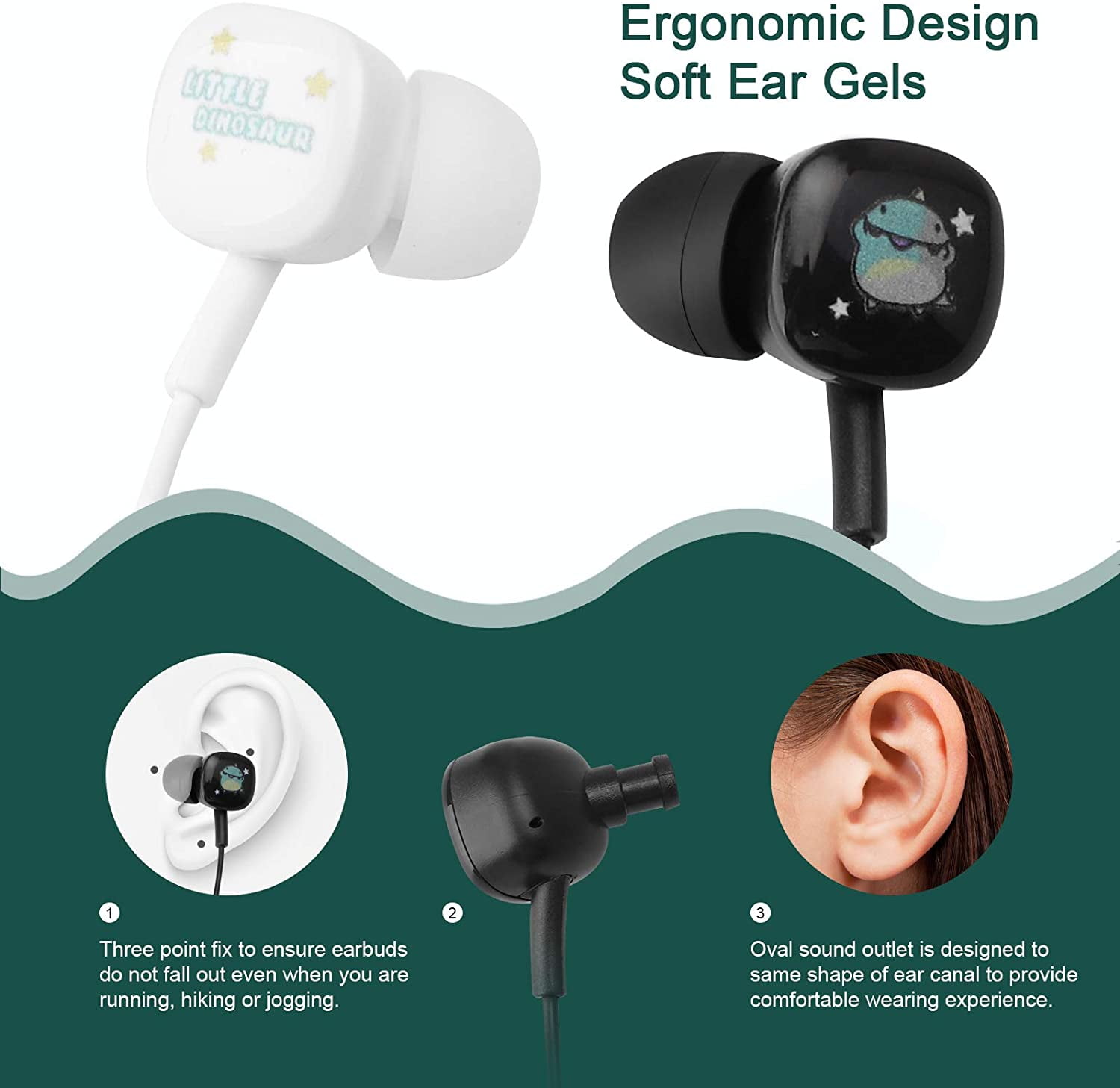 TCJJ Cat Earbuds for Kids, Kawakii Wired Earbud & in-Ear Headphones Gift for School Girls and Boys Toddler with Microphone and Lovely Earphones