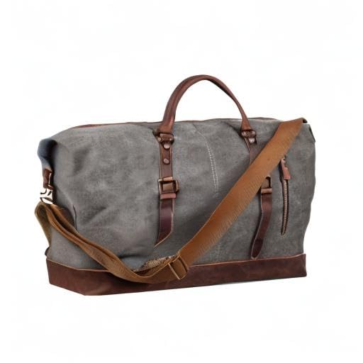 S-ZONE Duffle Bag for Travel Canvas Duffel Bag Carry on Weekender Bag for Men