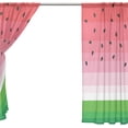 thumbnail image 4 of Coolnut Watermelon with Black Seeds Semi Sheer Curtains Window Voile Drapes Panels Treatment-55x84in for Living Room Bedroom Kids Room, 2 Pieces, 4 of 4