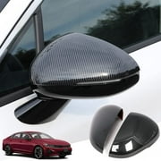 Xinrsheag ABS Material Car Side Mirror Caps custom Exterior Accessories Rearview Side Mirror Cover Cap(Carbon Fiber) 2Pcs/Set for Kia New K5(2021 2022 2023)