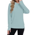 thumbnail image 3 of TARAINYA Women Mock Neck Pullover Sweatshirt Long Sleeve with Thumb Holes Casual Oversized Tops, 3 of 7