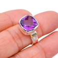 thumbnail image 3 of StarGems&reg; Natural Amethyst Hammered Handmade 925 Sterling Silver Ring 8.75 F2892, 3 of 7