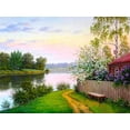thumbnail image 1 of Diamond Embroidery Home Sale 5D Diy Diamond Painting Full Square Landscape Rhinestone Photo Cross Stitch50x70round Gao Jinjia LED, 1 of 2