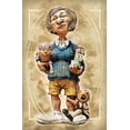 thumbnail image 2 of Bolokofsky, Ronald 22x32 White Modern Wood Framed Museum Art Print Titled - Baby Sitter, 2 of 4