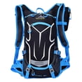 thumbnail image 1 of Sac à Dos Extérieur Léger en Nylon Résistant à l'Eau 18L avec Sangles Réfléchissantes et Logo pour Cyclisme, Randonnée - Design Unisexe, Comprend une Housse de Pluie, Idéal pour une Conduite de Nuit Sécurisée, Sans Sac d'Eau (Bleu), 1 of 6