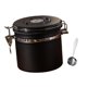 thumbnail image 4 of Recipiente para café, té, azúcar, latas con cuchara, café multiusos de acero inoxidable negro.2L, 4 of 9
