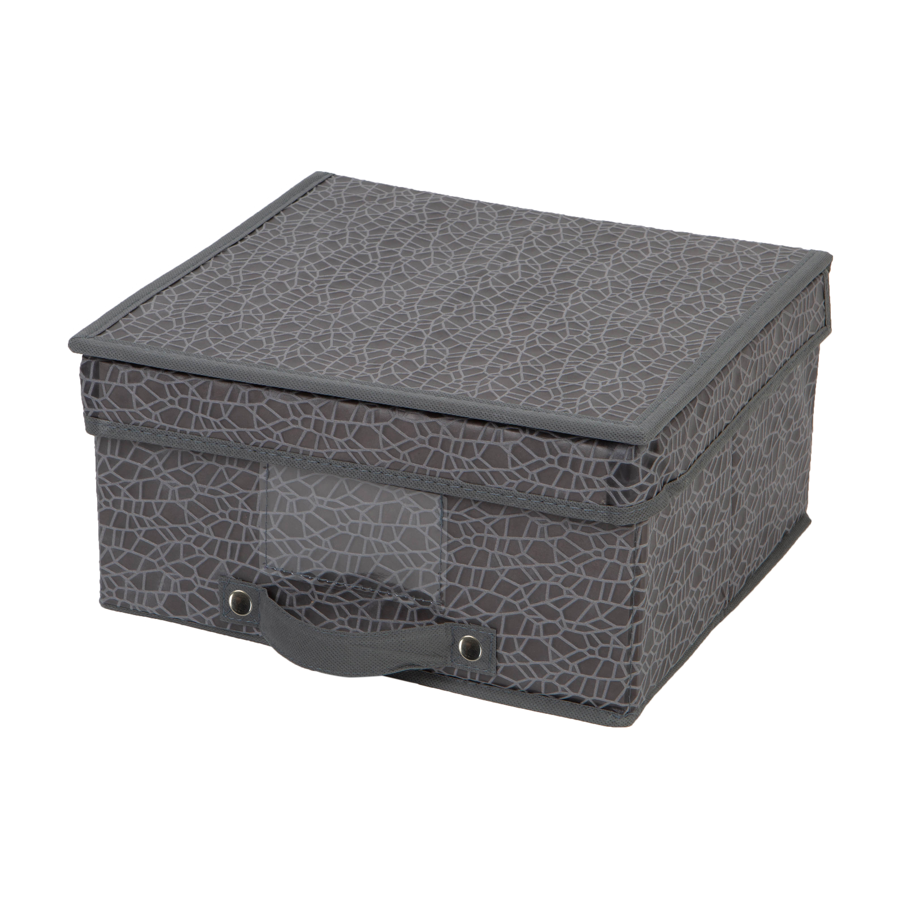 Simplify Embossed Nest Medium Storage Box in Grey