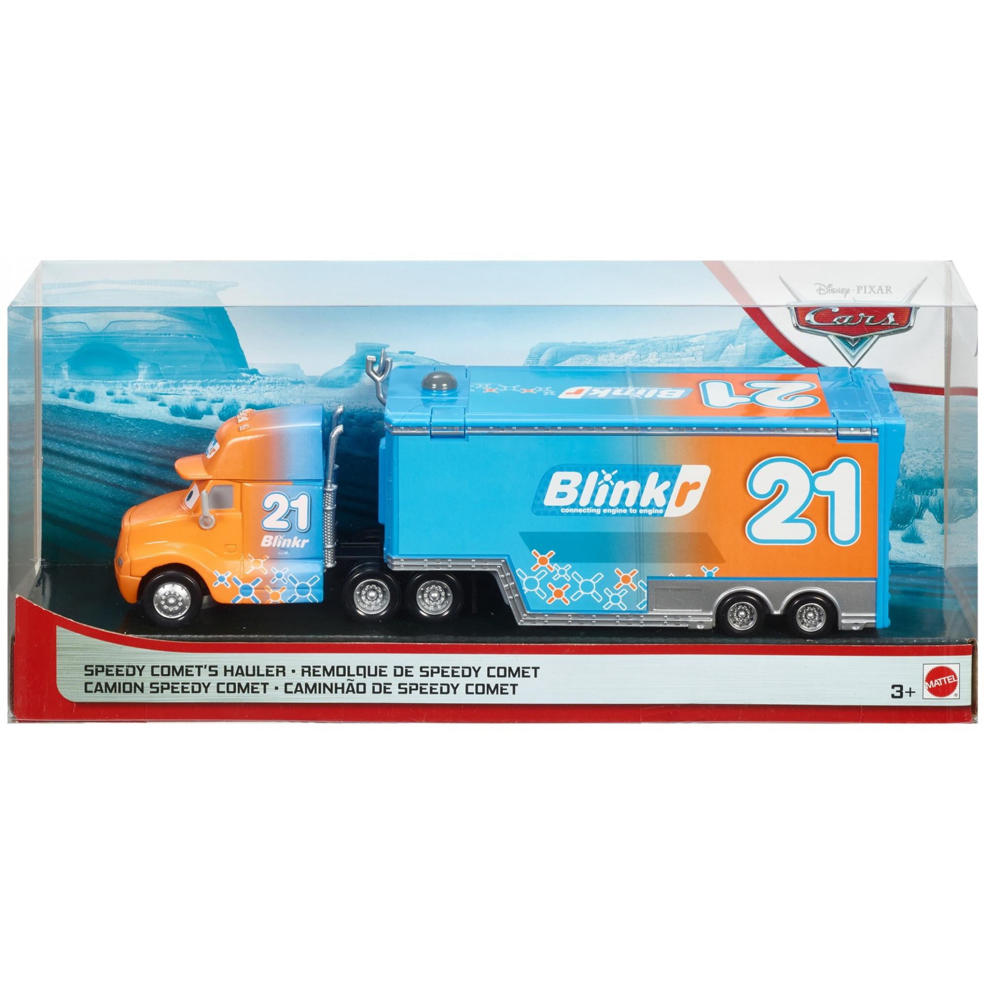 Disney Pixar Cars Speedy Comet s Toy Hauler Trailer Transporter Walmart