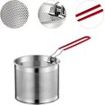 thumbnail image 2 of ZOUSSIQI Stainless Steel Deep Fryer Basket Kitchen Fry Basket Multifunction Deep Frying with Handle for French Fries Spaghetti Serving, 14cm CA919-30222, 2 of 7