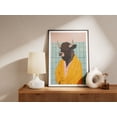 thumbnail image 2 of Bison in Bathrobe Painting Bathroom Poster Print Modern Animal Art Funny Animal Decor Whimsical Wall Art Unique Home Decor Cool Animal, 2 of 3
