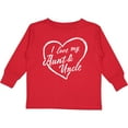 thumbnail image 3 of Inktastic I Love My Aunt and Uncle in White Chalk Heart Boys or Girls Long Sleeve Toddler T-Shirt, 3 of 5