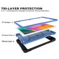 thumbnail image 3 of Dteck Case For Samsung Galaxy Tab A 8.0 T290 T295 (2019 Released) 8-inch,Heavy Duty Shockproof Rubber Hybrid Hard 3-Layer Protection Cover with Hand/ Shoulder Strap,Black+Blue, 3 of 6