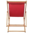 thumbnail image 4 of vidaXL Folding Beach Chair Fabric and Wooden Frame Red, 4 of 5