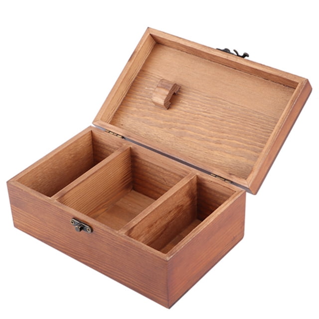 Nimomo Boîte de Couture Rétro en Bois Massif Multifonctionnelle pour la Maison (1)
