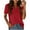 Red, variant on asdoklhq Womens Plus Size Tops,Women Loose Casual Short Sleeve V-Neck Solid Casual Blouse T-shirt Tunic Tops