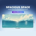 thumbnail image 2 of 31.5x11.8 Inch Durable Desk Mat, Water Resistant Anti-Fray Mouse Pad with Coastal Scenery, Non-Slip Rubber Back Desktop Mat for Business Office & Home Computer Use, 2 of 7