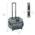 thumbnail image 2 of ECR4Kids Universal Rolling Utility Cart with Canvas Organizer Bag, Mobile Storage, Dark Grey/Grey, 2 of 9