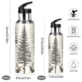 thumbnail image 2 of Yayeee 20oz Insulated Water Bottle Double Wall Stainless Steel with Flip Straw Lid, Black Deer, 2 of 7