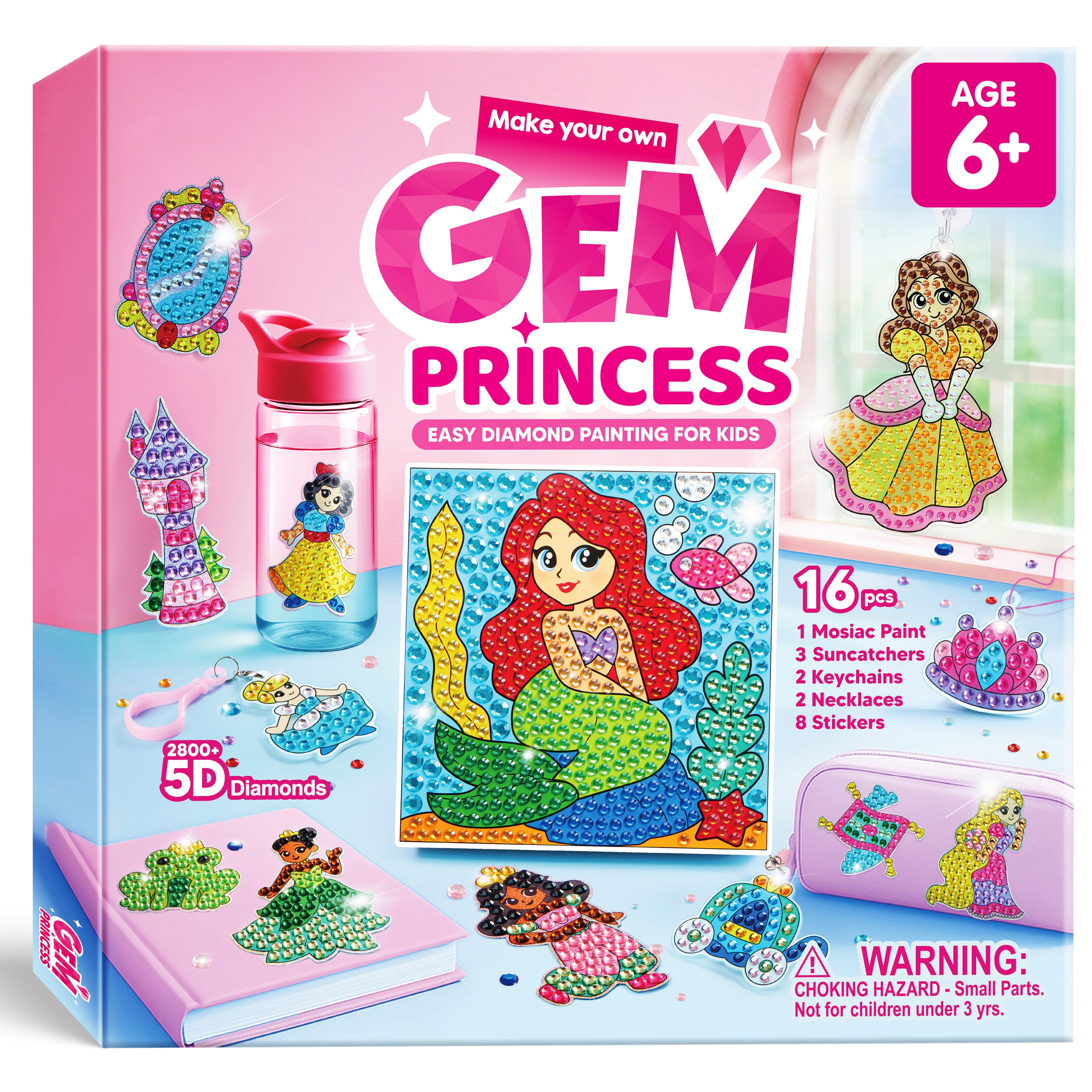 Joyfy Princess Gem Arts & Crafts Kit: 5D Gem Painting Set