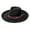 Black, variant on Maillard Homburg Top Hat Western Porkpie Hat for Dinner Outdoor Casual Wear