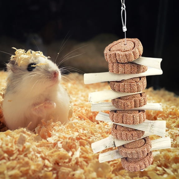 EHJRE Rabbit Chew Toys for Grinding, Rabbit Toys Natural Wood Sticks Cage Hanging for Bunny, Natural Guinea Pig Accessories Cage Bunnies Grinding , sweet bamboo