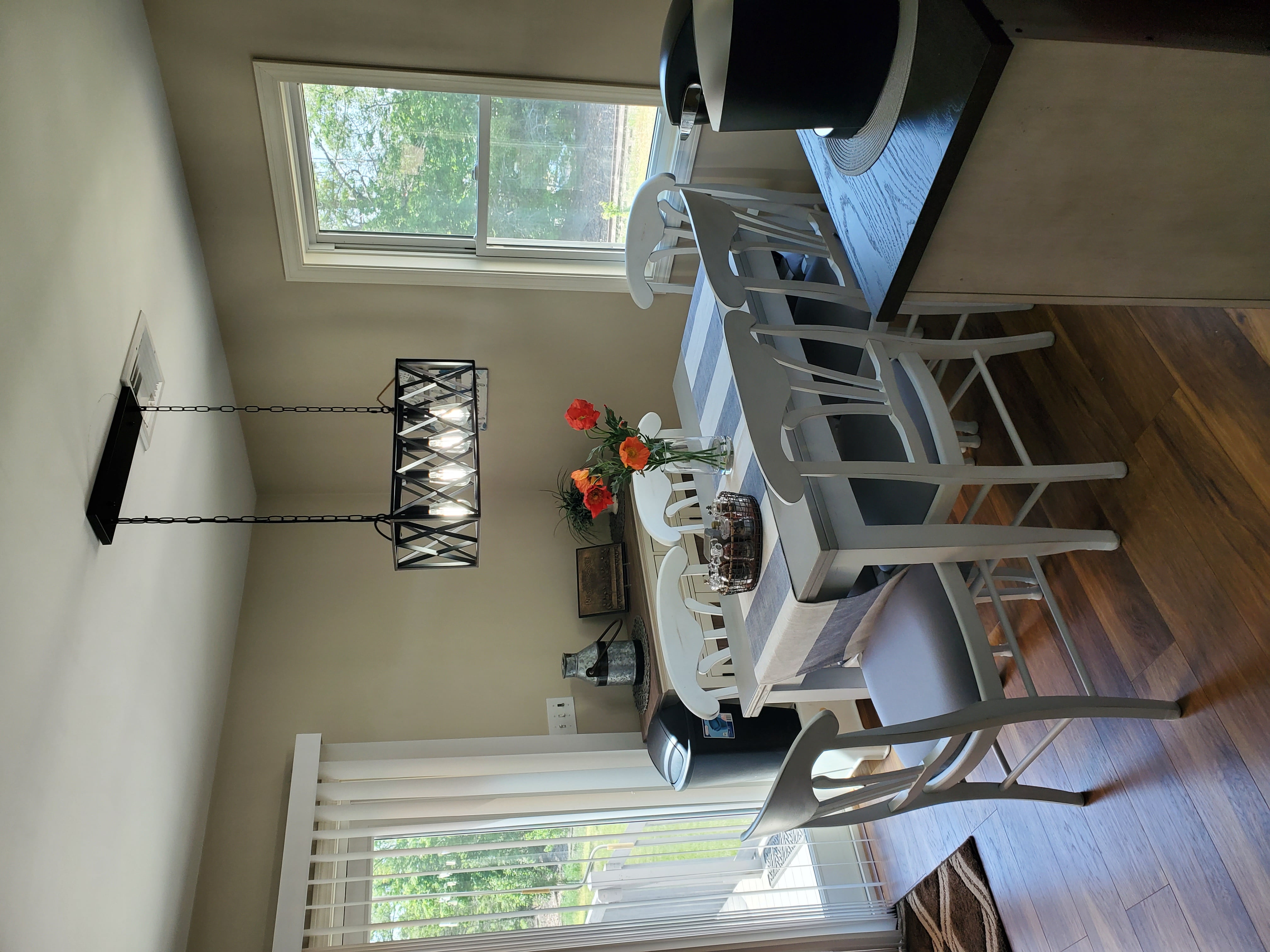 Farmhouse Kitchen Island Lighting Pendant Light Fixture Chandelier 4-Light Rectangular Pendant Lighting for Dining Room Bar Foyer(Height Adjustable)