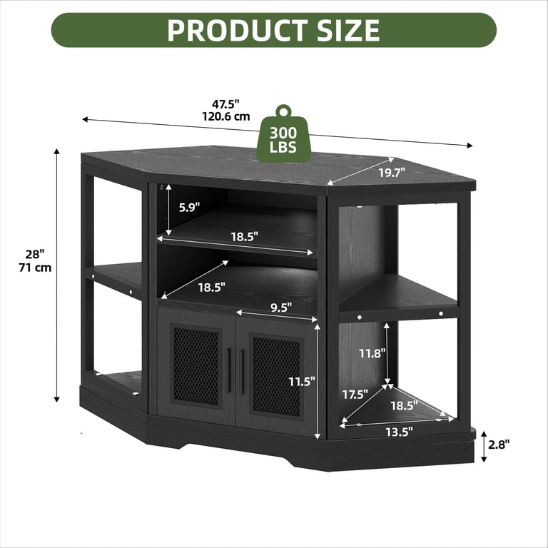 Uforic 47.5 Inch Wood TV Stand with Power Outlets photo 7