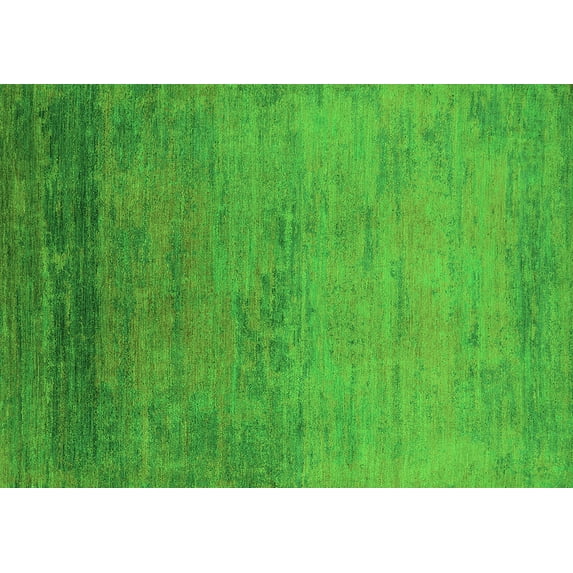 Ahgly Company Indoor Rectangle Oriental Green Industrial Area Rugs, 8' x 12'