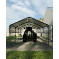 thumbnail image 6 of 12x20 FT Heavy Permanent Metal Carport, Reinforced Frame and Steel Roof for All-Weather Use, Shelter for Bass Boats, Full-Sized Pickup Trucks, and Tractors, 6 of 6