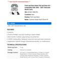 thumbnail image 2 of Front and Rear Brake Pad and Rotor Kit - Compatible with 2006 - 2007 Chevy Monte Carlo, 2 of 2