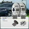thumbnail image 3 of AutoShack Front & Rear Brake Rotors, Premium Pads & Calipers for Acura, TL 2004-2008, FWD V6 3.2L - Silver Zinc Coated Drilled & Slotted - SilverShield Pro, 3 of 5