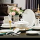 thumbnail image 3 of Bone china tableware set, enamelware combination, Jingdezhen ceramic bowls, chopsticks, and plates, complete set, promotional gift, Chinese style., 3 of 4