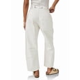 thumbnail image 5 of Womens Loose Horseshoe Jeans Wide Leg Patchwork Low Rise Denim Pants with Pockets White S, 5 of 6