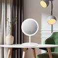 thumbnail image 4 of senveriont Round LED Light up Makeup Mirror Living Room Bedroom Rotating USB Rechargeable Tabletop Personal Cosmetic Mirrors White Type 3, 4 of 6