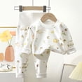 thumbnail image 2 of felwors Pajamas, 2-Piece Long Sleeve Tee and Long Pant Cotton PJ Set(2-3 Years,Green), 2 of 4